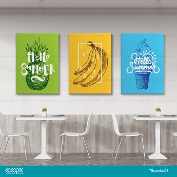 Tranh động lực Slogan hello summer-tscombo03