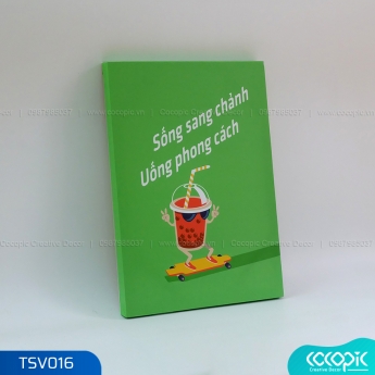 Tranh Slogan Trà sữa sống sang chảnh uống phong cách-tsv016